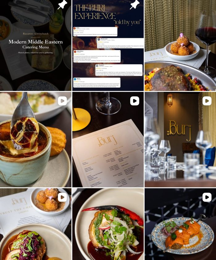 Burj Instagram profile after Social Creatives