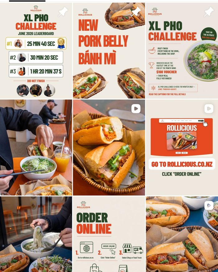 Rollicious Instagram profile after Social Creatives